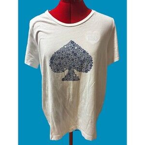 Kate Spade Women's Blue Spade T-shirt Size XL